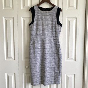 Blue tweed JCrew shift dress